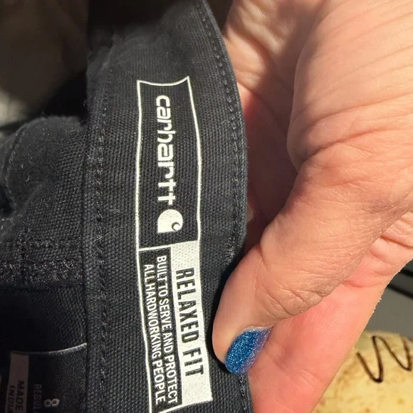 Carhartt Black Work Jacket with Gold Logo Patch - Picture 3 of 7